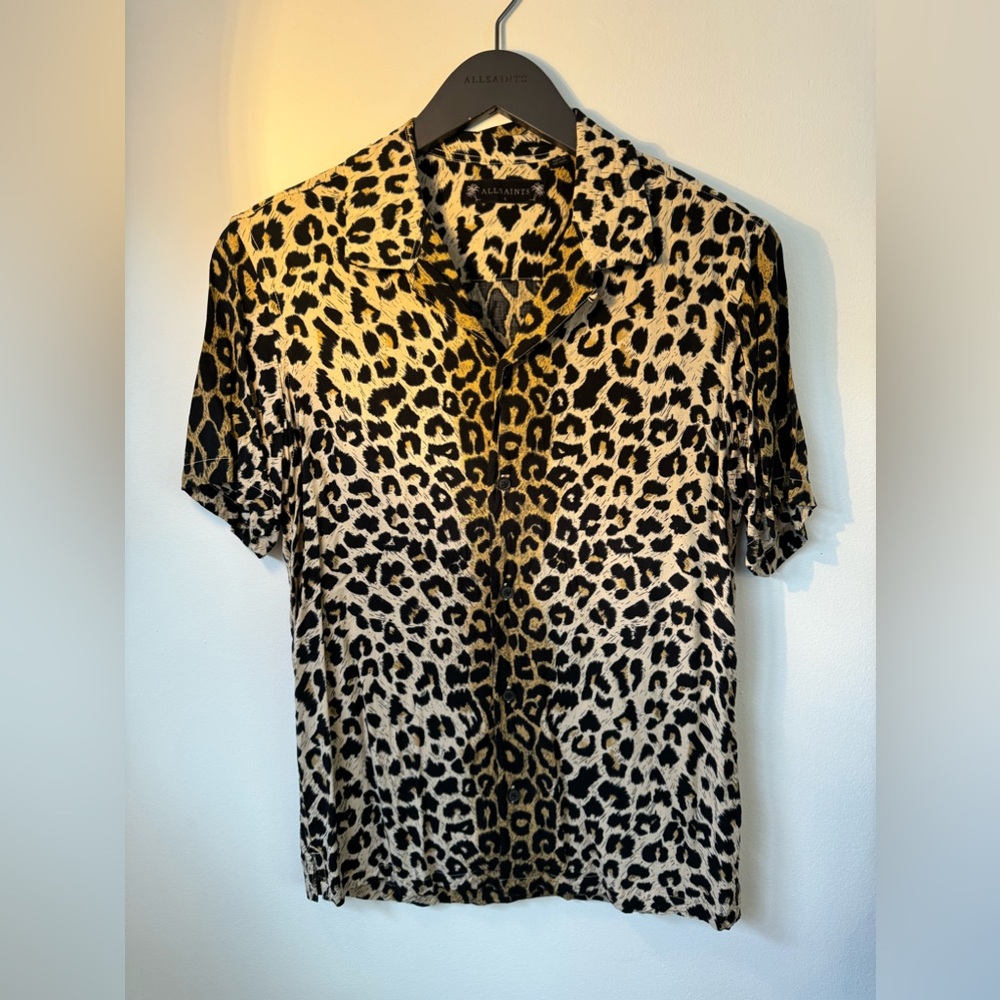 Allsaints Leopard Print SS Shirt Small